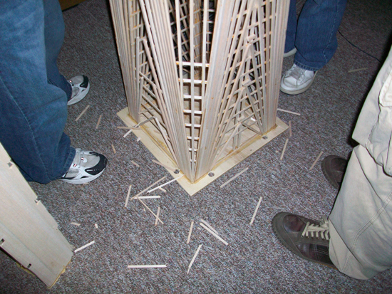 BYU Balsa Tower EERI Seismic Design Competition